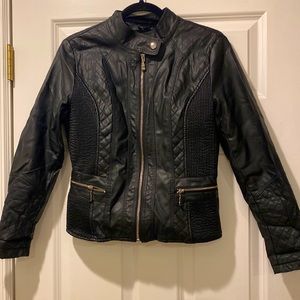 Leather jacket with details